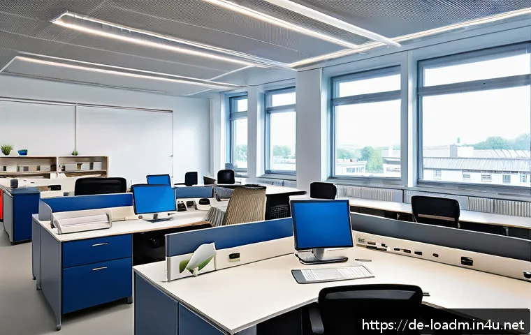 지방행정사 자격시험 연습 문제 제공 - A detailed scene inside a German municipal office showcasing the diverse organizational structure of...
